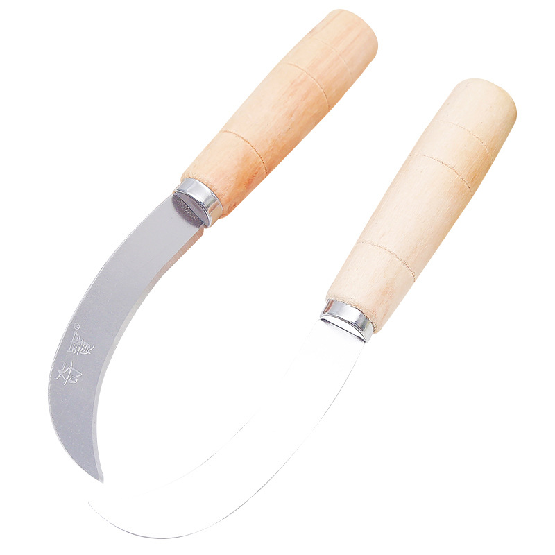 Pineapple knife wooden handle knife peeler wooden handle pineapple knife curved knife melon and fruit peeler direct sales one yuan department store