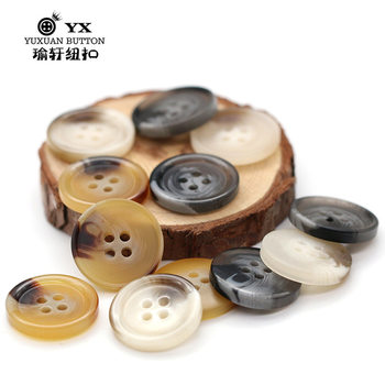 Wholesale In-Stock Exquisite Resin Suit Buttons Fashion Coat Trench Coat Buttons Chanel Style Four-Hole Buttons