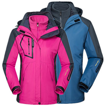 Outdoor three-in-one jacket men's and women's windproof waterproof jacket ski mountaineering suit couple's wholesale
