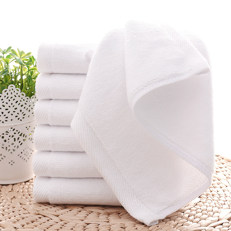 Wholesale 32-strand pure cotton 30 * 30cm hot compress face towel beauty salon Barber special hotel white square towel