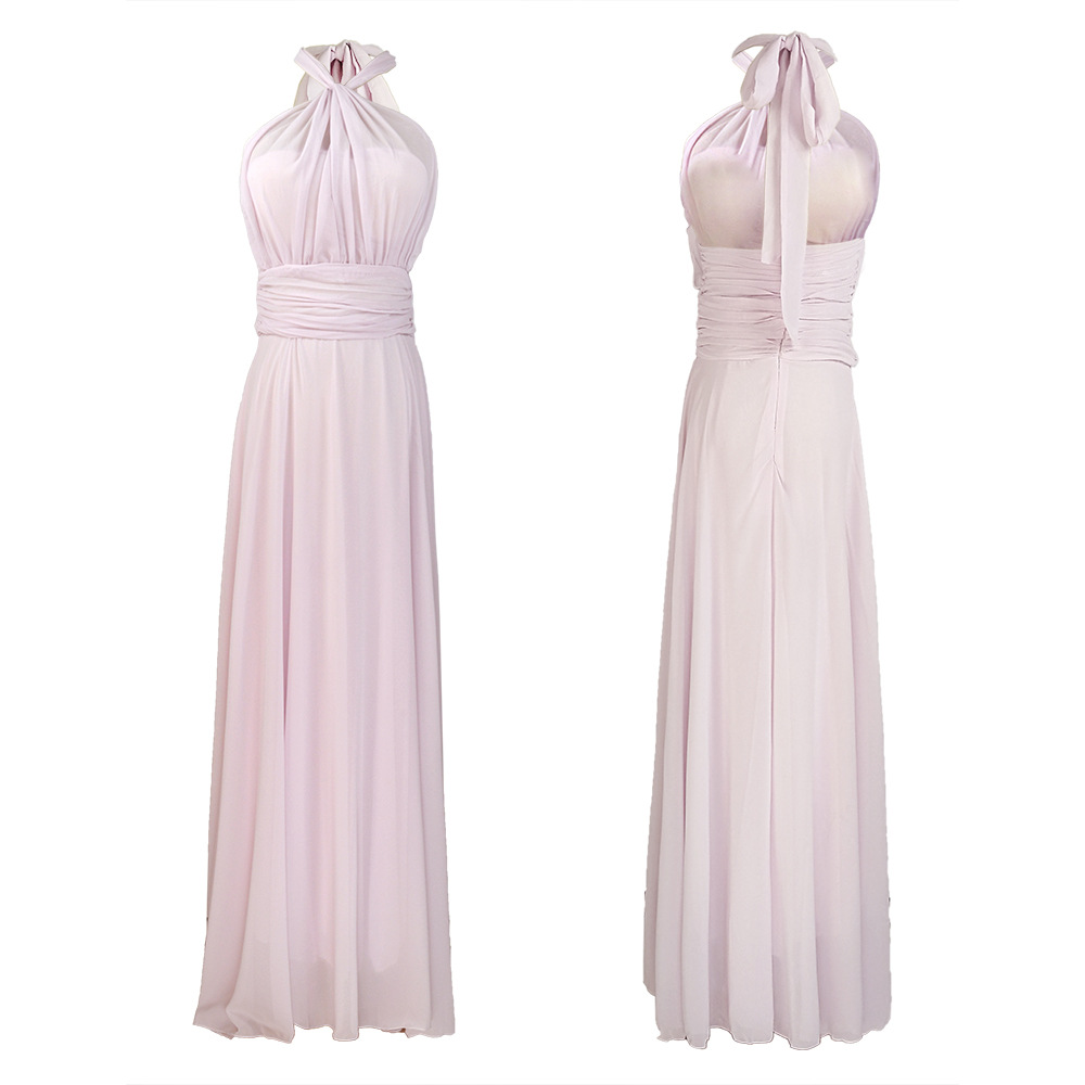 Chiffon Halter Neck Dress Elegant Ruffled Design Sexy Style for Parties and Events Wholesale Available