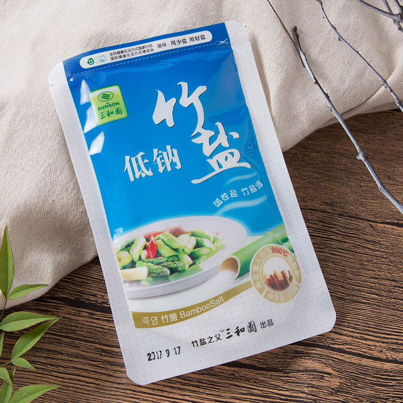 Sanheyuan Factory Genuine Low-Sodium Bamboo Salt Edible Salt High Potassium Low-Sodium Healthy Seasoning Salt No Anti-Caking Agent Edible Salt