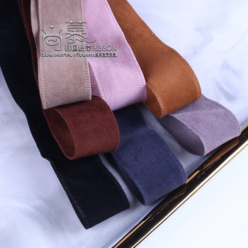 Korean deerskin velvet webbing hair accessories diy flower materials gift hat gift box packaging clothing accessories flocking ribbon