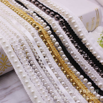 Spot handmade beaded lace pearl lace clothing collar luggage decorative barcode DIY accessories accessories