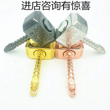 European and American Explosions Sports Leisure Decompression Toy Thor's Hammer Fingertip Gyro Metal Gyro Toy Hardware Factory