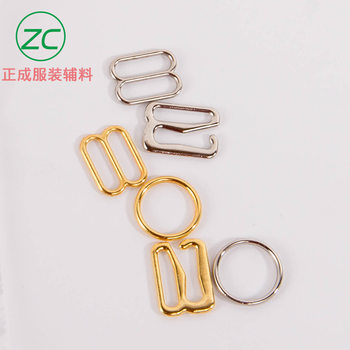 Electroplated metal underwear adjustable buckle bra shoulder strap button underwear 089 word buckle alloy accessories factory direct sales