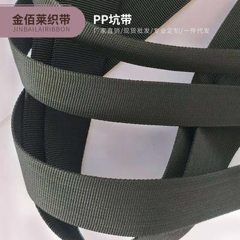 In-Stock Pp 600D Polypropylene Webbing, American Pattern Webbing for Bags, Black and White Webbing, Custom Pp Ribbed Webbing