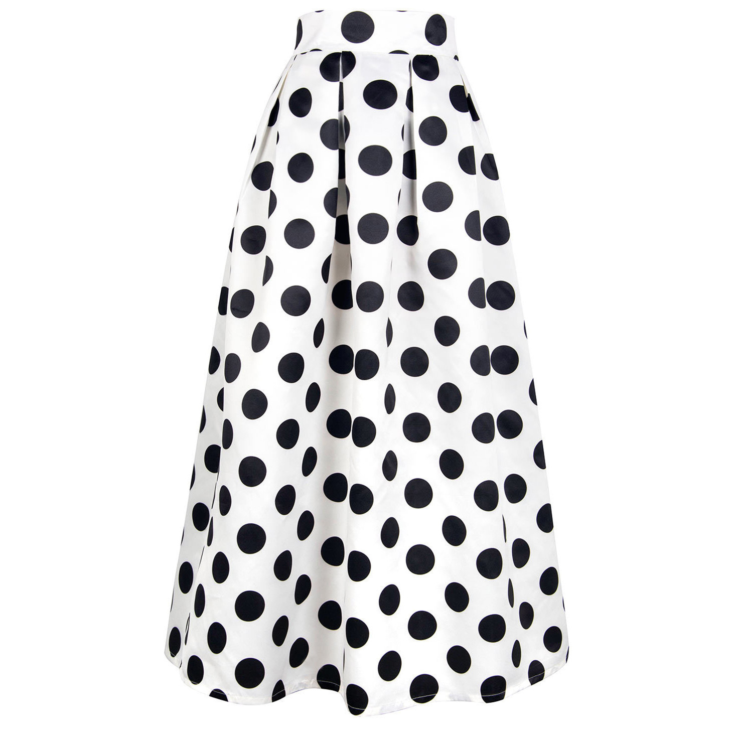 Vintage Polka Dot High Waist A Line Midi Skirt Flared Design Size 10 Perfect for Casual or Formal Occasions Wholesale