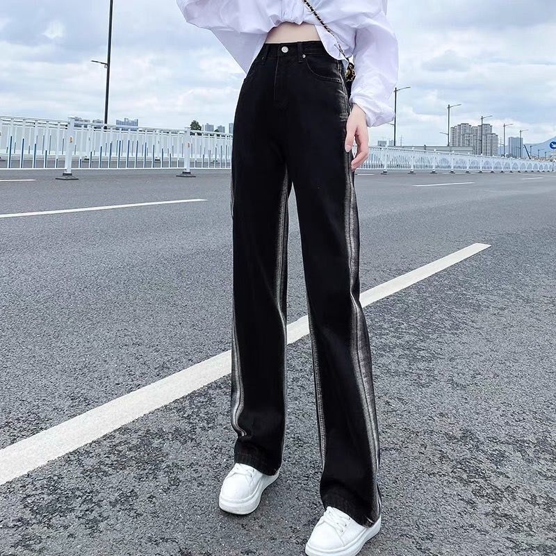 High Waisted Wide Leg Jeans for Women Gradient Design Loose Fit Floor Length Spring and Autumn Fashion Wholesale