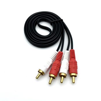 Av line two pairs of two Lotus line 2rca audio line computer TV speaker power amplifier cable
