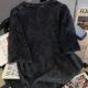 Plus size women's clothing 2024 new summer loose washed old fashion brand short-sleeved T-shirt cotton shoulder clothes ins