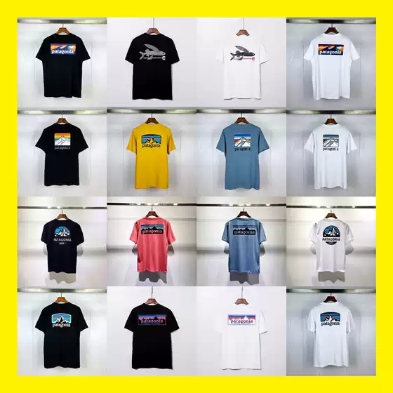 Gonia Short-Sleeve P-6 Mountains Logo Printed Pocket Couple's T-Shirt Men's Short-Sleeve T-Shirt Pure Cotton