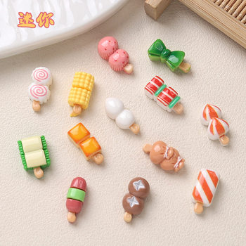 Cartoon diy resin accessories accessories mini food string cream glue handmade hair clip mobile phone case shoe buckle accessories