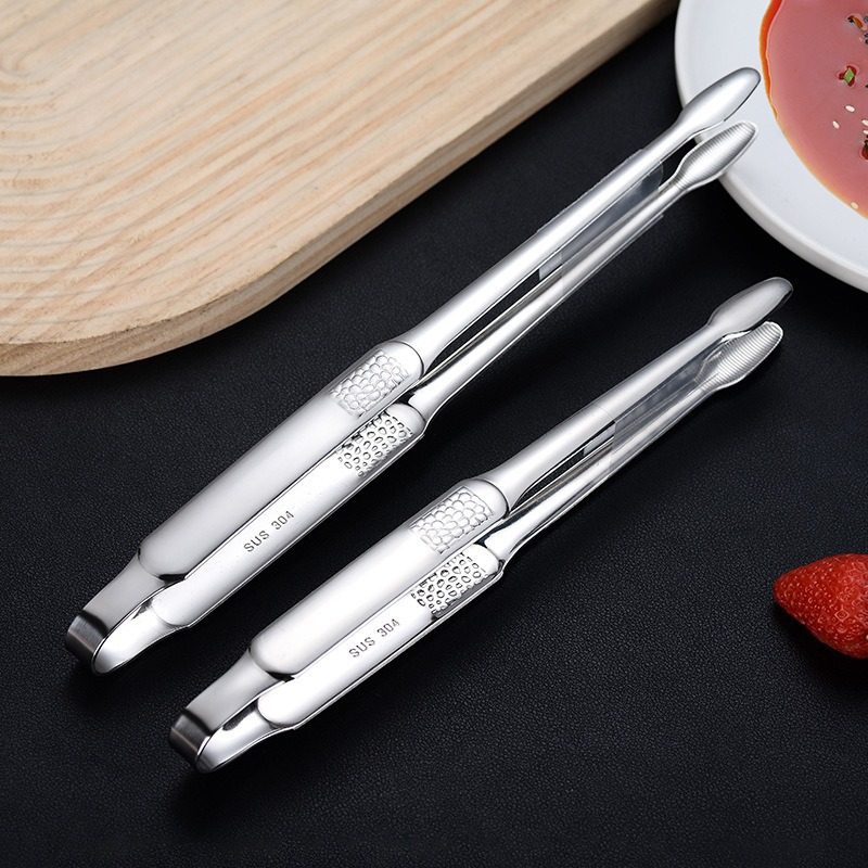 Bread Tongs, Food Tongs, 304 Stainless Steel Barbecue Tongs, Household Outdoor Korean Barbecue Tongs, Steak Tongs, Baking Tools