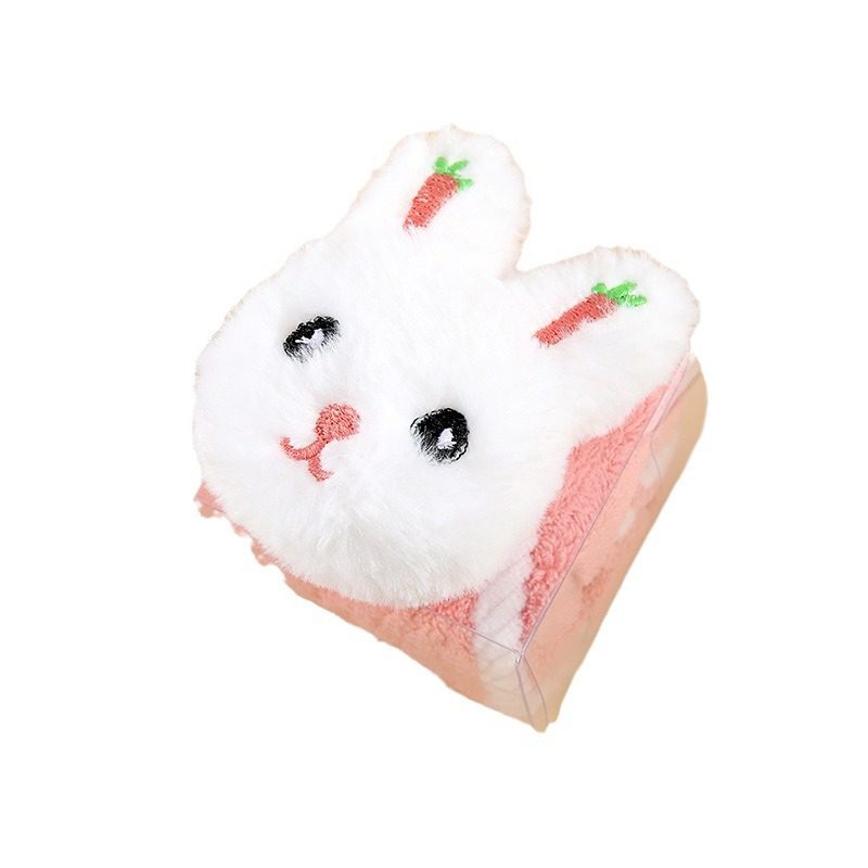 Doll towel can be hung not smelly thick coral fleece bear towel absorbent children's washing towel baby kitchen