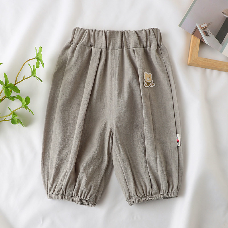 Kinder-Sommerneuheit-100% Baumwolle-Mückenabwehr-Hose, Jungen & Mädchen Baby-dünne lockere Casual-Laternenhose