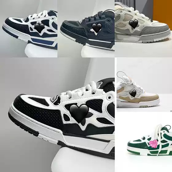 Putian Shoes Trainer Sneakers Slightly Fat White Leather Fat Ding Pure Color Casual Dad Shoes Bread Shoes Couple Style