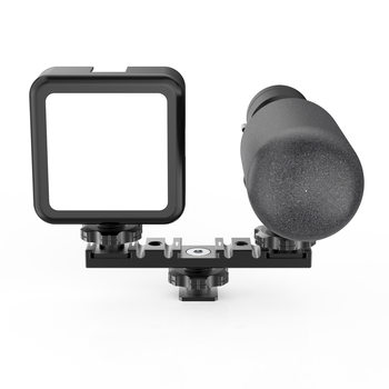 Slr Camera Double-Head Hot Shoe Expansion Bracket Base Multi-Functional Expansion Fill Light Microphone Cold Shoe Holder Accessories
