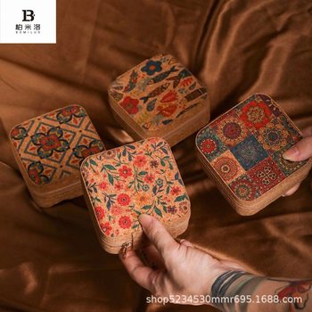 Portable Retro New Jewelry Box Jewelry Storage Box Ring Necklace Jewelry Box Cross-Border Storage Spot Wholesale