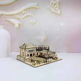Деревянная модель для сборки древнего города diy handmade simulation строительные блоки материалы для изготовления трехмерных игрушек-головоломок