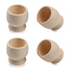 DIY wooden egg holder children play house wine cup toy painted egg holder cup wooden wine cup graffiti ornaments
