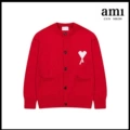 Red [8196 merino wool heart cardigan]
