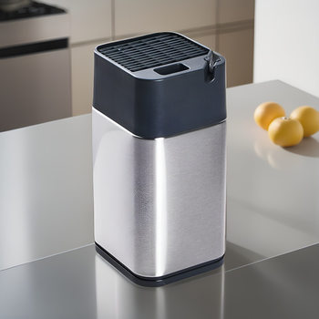 Built-in knife sharpener multifunctional stainless steel knife holder knife holder kitchen knife rack artifact integrated storage rack