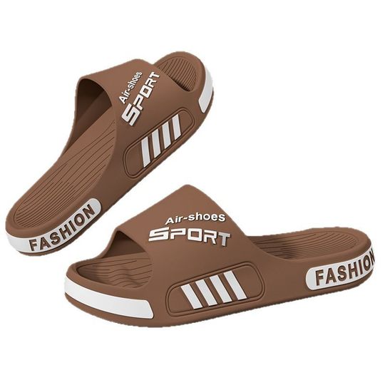 Summer home men's thick-soled non-slip wear-resistant extra-large size sports trendy outdoor slippers