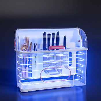 Dustproof Intelligent Disinfection Drying Knife Rack Storage Rack Knife Kitchen Knife Chopsticks Cage Storage Integrated Kitchen Supplies Storage
