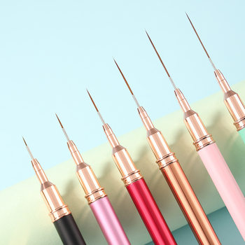 Cross-border 5 nail pen suit wholesale painting tools nail art pull line pen painting pen nail art shop nail brush