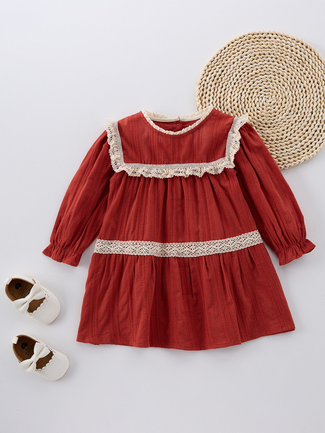 children's clothing baby lace long-sleeved skirt children's clothing fashionable
