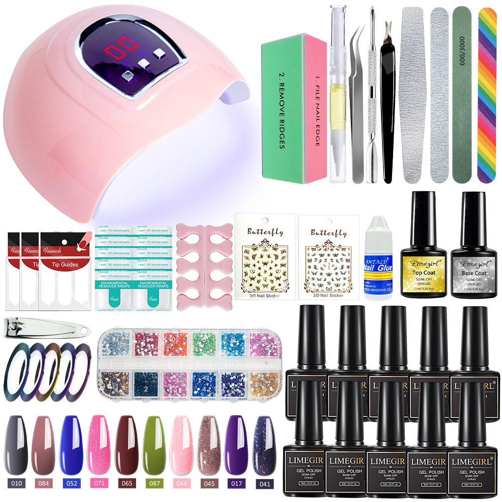 Limegirl nail polish phototherapy glue suit nail tools jewelry stickers suit cross-border explosions