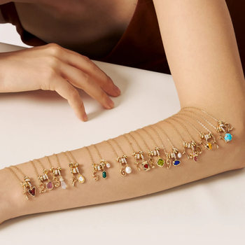 Cross-Border European and American Independent Station Multi-Pendant Multi-Element Stainless Steel Necklace Simple and Versatile Series Style Clavicle Chain