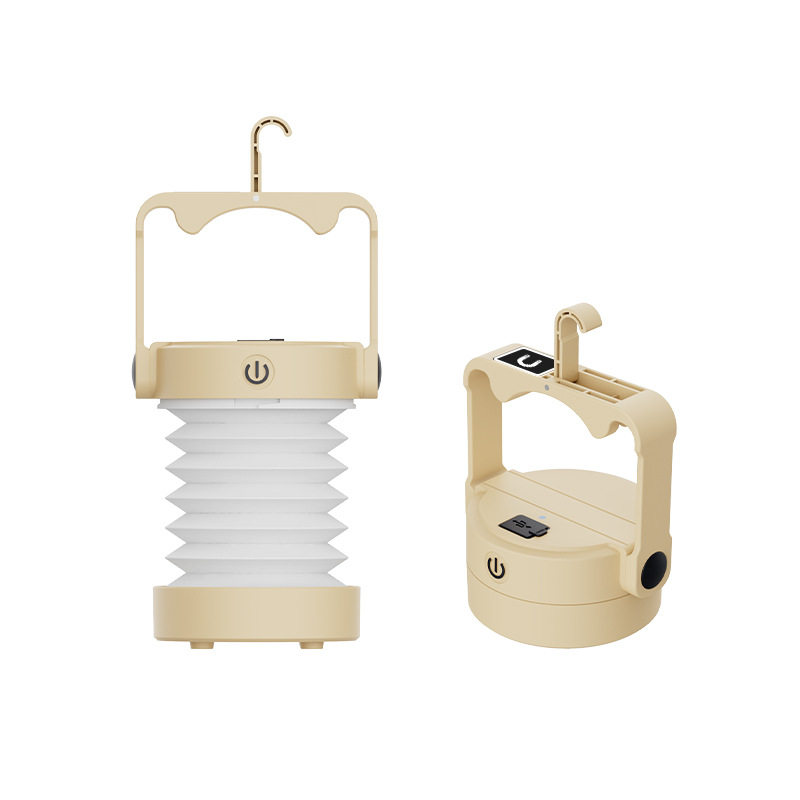 Cross-Border Outdoor Camping Lamp, Portable Lamp, Night Light, Creative Eye-Protecting Desk Lamp, Foldable Telescopic Camping Lantern, Ambient Light