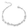 925-plated Silver Star Bracelet Women's Korean-style Fashion Double-layer Five-pointed Star Bracelet Simple Best Friend Sweet Fresh Style
