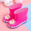 Taobao explosions pig cartoon children's rain shoes boys and girls baby waterproof velvet warm rain shoes cross border