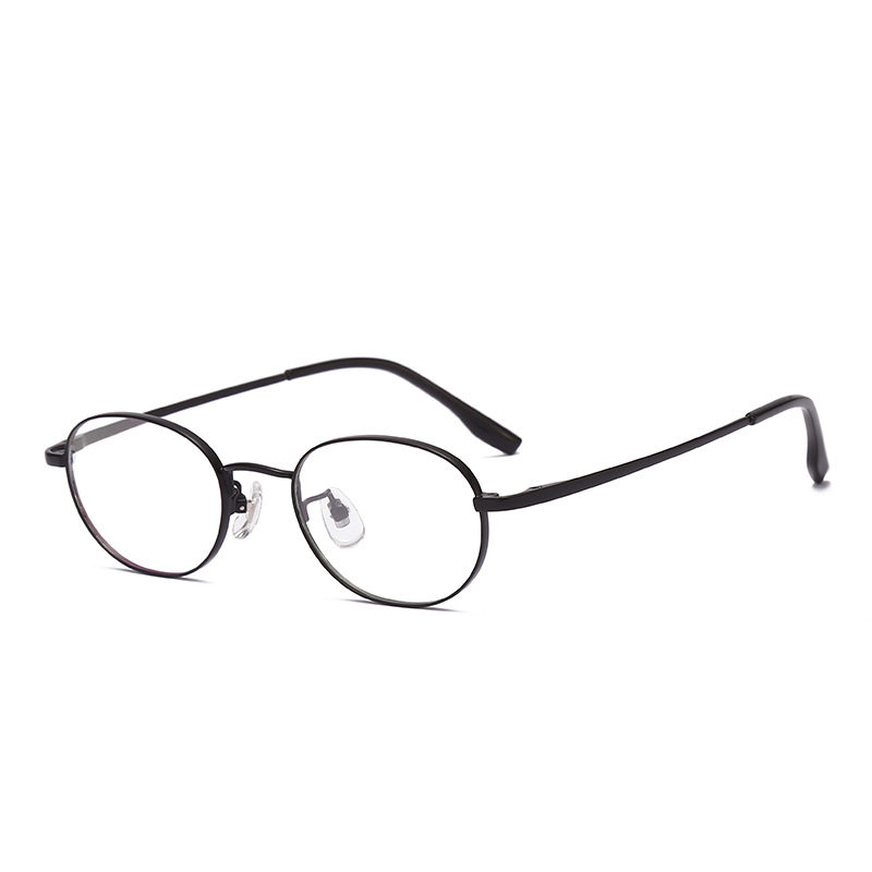 Miu Series Glasses Ultra-Light Pure Titanium 98223 Oval Small Frame 47 Female Young Round Pure Desire Cool High-End Suitable for High Numbers