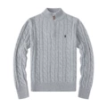 Half-zip light gray-black label