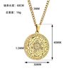 Cross-Border Stainless Steel Necklace Jewelry Seven Angel Magic Circle Medal Pendant DIY Accessories Men's Necklace Wholesale