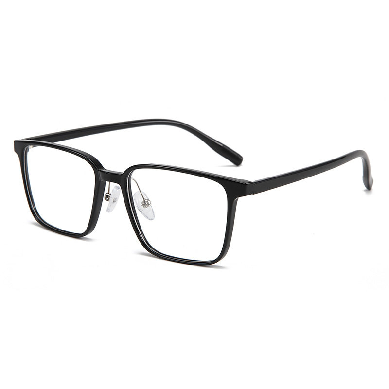 New Oval Frame Tr90 Anti-Blue Light Flat Mirror Fashionable Optical Glasses Silicone Nose Pads That Will Not Leave Marks When Worn for a Long Time