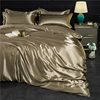 Summer ice silk four-piece quilt cover bedding silky black quilt cover student bed hat three-piece set wholesale