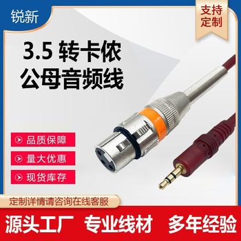 Audio Line 3.5/6.35 Nozzle to Canon Mother Card Microphone XLR Amplifier Audio Line