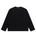 Pure black boxy short wide version long sleeves 260g pure cotton