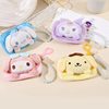 Cartoon Coin Purse Cute Korean Style Pearl Lanyard Small Wallet Ins Mini Doll Square Wallet