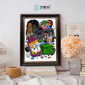 Imitation Solid Wood Crafts Photo Frame Custom Plexiglass Photo Frame Empty Frame 6inch Photo Frame Ps Material Oil Painting Mounting Frame