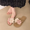 New Fairy Flower Slippers Platform Soft Sole 2025 Summer New Flat Casual Versatile Beach Slippers Wholesale