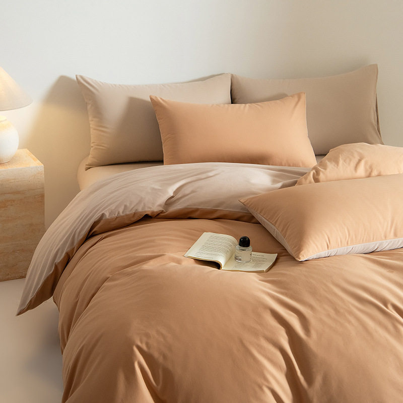 Class A high-grade cotton satin 100 four-piece cotton sanding four-season Xinjiang long-staple cotton dormitory three-piece set