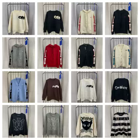 Correct Version in Stock, New Full-Body Logo Pullover Knitted Sweater, Fashionable and Versatile, Loose Fit, Same Style for Men and Women