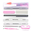 Gray nail file half-moon trimming and polishing strip double-sided trimming strip nail art auxiliary tool suit in stock