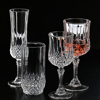 Factory Direct Supply red wine retro high leg creative personality trend Nordic style crystal transparent glass champagne glass